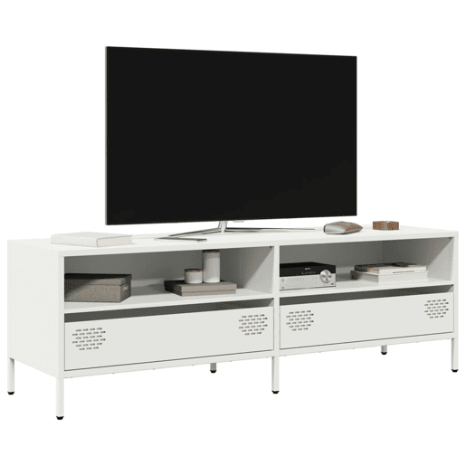 Móvel de TV - Modulo de TV - Armário de TV 135x39x43,5 cm aço laminado a frio branco