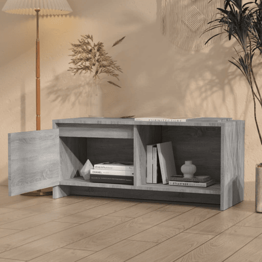 Móvel de TV - Modulo de TV - Armário de TV 90x35x40 cm derivados de madeira sonoma cinzento