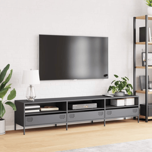 Móvel de TV - Modulo de TV - Armário de TV 202x39x43,5 cm aço laminado a frio antracite