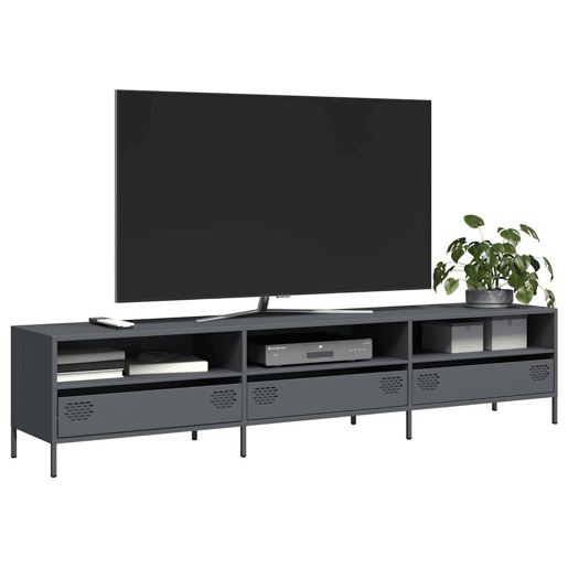 Móvel de TV - Modulo de TV - Armário de TV 202x39x43,5 cm aço laminado a frio antracite