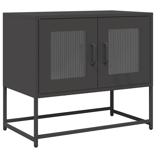 Móvel de TV - Modulo de TV - Armário de TV 68x39x60,5 cm aço laminado a frio preto