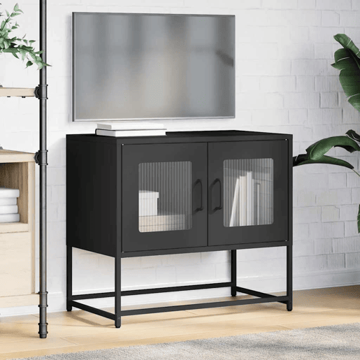 Móvel de TV - Modulo de TV - Armário de TV 68x39x60,5 cm aço laminado a frio preto