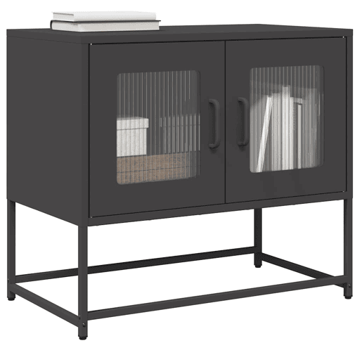 Móvel de TV - Modulo de TV - Armário de TV 68x39x60,5 cm aço laminado a frio preto