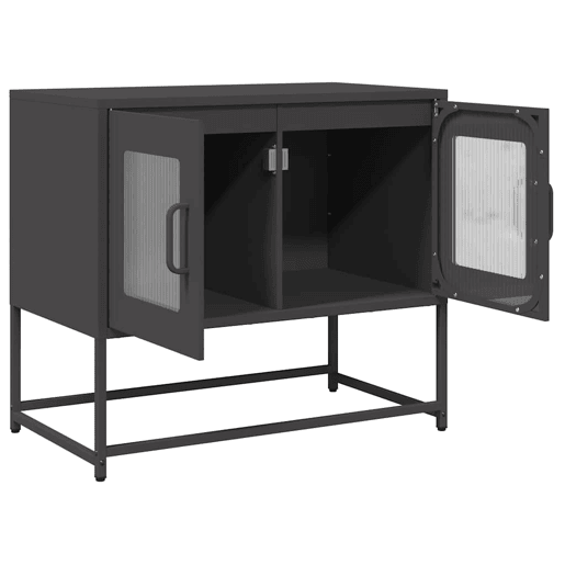 Móvel de TV - Modulo de TV - Armário de TV 68x39x60,5 cm aço laminado a frio preto