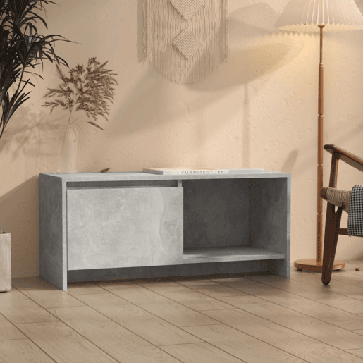 Móvel de TV - Modulo de TV - Armário de TV 90x35x40 cm derivados de madeira cinza-cimento