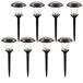 Aktive Set de 8 balizas solares LED 6 lúmenes con estaca Aktive Set de 8 balizas solares LED 6 lúmenes con estaca Negro