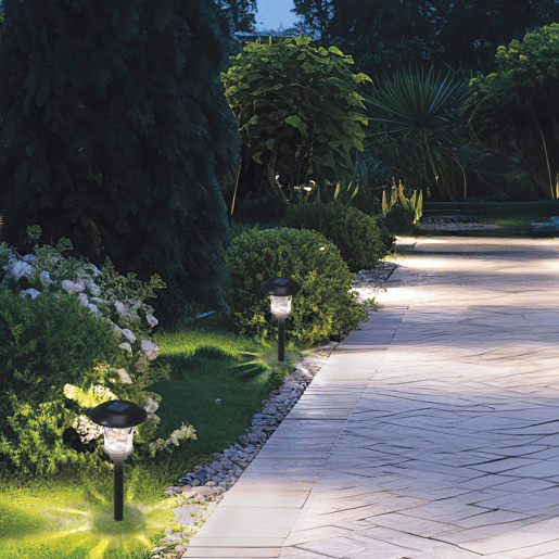 Aktive Conjunto de 8 balizas solares LED de 6 lúmens com estaca Aktive Conjunto de 8 balizas solares LED de 6 lúmens com estaca