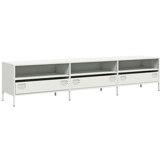 Móvel de TV - Modulo de TV - Armário de TV 202x39x43,5 cm aço laminado a frio branco