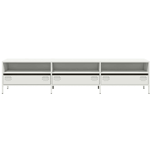 Móvel de TV - Modulo de TV - Armário de TV 202x39x43,5 cm aço laminado a frio branco