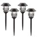 Aktive Set de 4 balizas LED solares luz cálida 6 lúmenes IP44 Aktive Set de 4 balizas LED solares luz cálida 6 lúmenes IP44 Negro