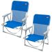 Aktive Pack 2 sillas de playa plegables c/respaldo fijo Aktive Pack 2 sillas de playa plegables c/respaldo fijo Azul