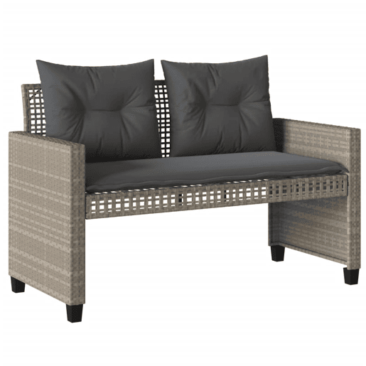 vidaXL 4 pcs conj. sofás jardim c almofadões vime PEvidro