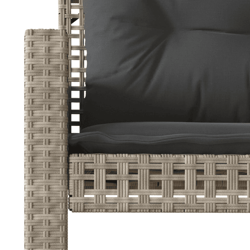 vidaXL 4 pcs conj. sofás jardim c almofadões vime PEvidro