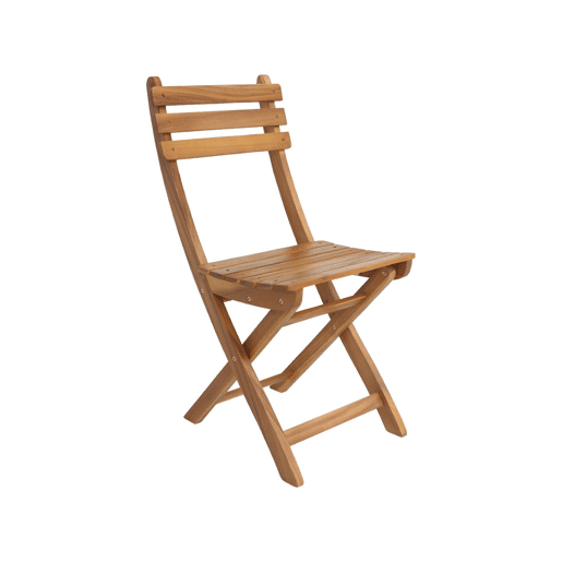 Cadeira de jardim dobrável de acácia, set de 4, Calena, Natural, 40x103.5x12 cm