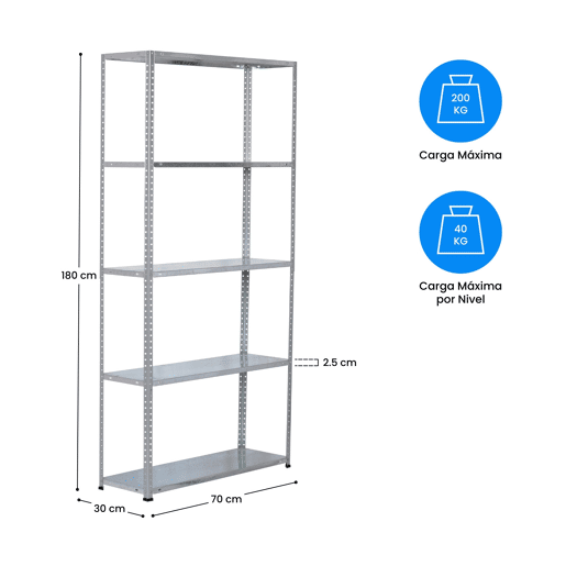 Pack de 2 Estantes Modulares Metálicas SteelSmart 7house
