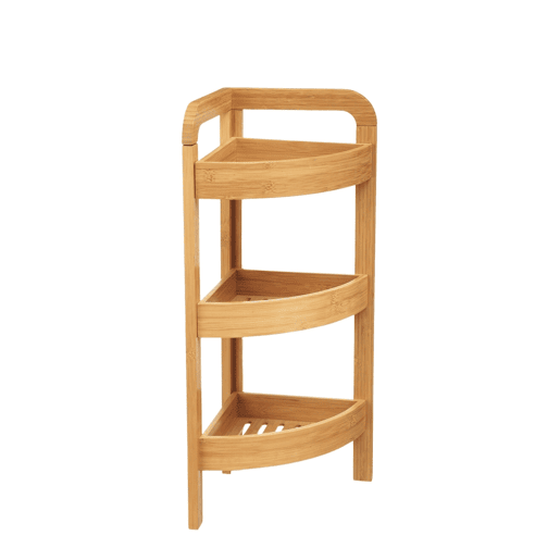 Estante de Canto em Bambu com 3 Níveis Canoply Thinia Home