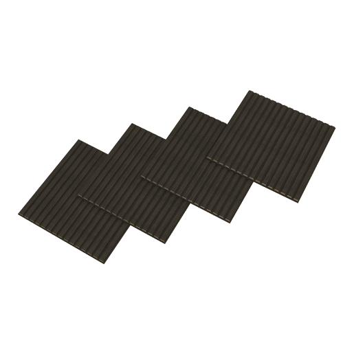 Conjunto de 4 painéis acústicos 3D Vang com lâminas lineares 1,44 m² Carvalho cinzento NEU.HOLZ