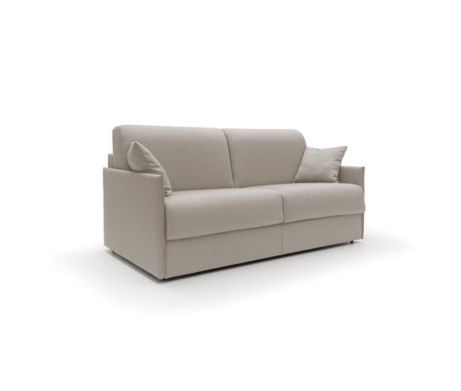 Evans sofá cama convertible en tela impermeable 189 cm (mat. 160x197) crema