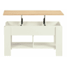 Mesa de centro com tampo elevatório, efeito madeira e branco 96*50 ELOT CARVALHO BRANCO 96