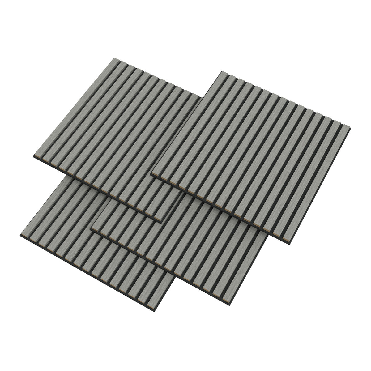 Set de 4 paneles acústicos vang 3d 1,44 m² lamas lineales - roble gris claro [neu.holz]