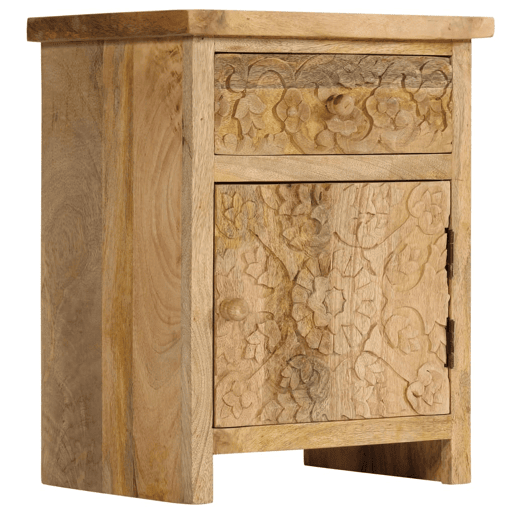 vidaXL Mesa de cabeceira em madeira de mangueira maciça 40x30x50 cm vidaXL Mesa de cabeceira em madeira de mangueira maciça 40x30x50 cm
