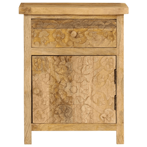 vidaXL Mesa de cabeceira em madeira de mangueira maciça 40x30x50 cm vidaXL Mesa de cabeceira em madeira de mangueira maciça 40x30x50 cm
