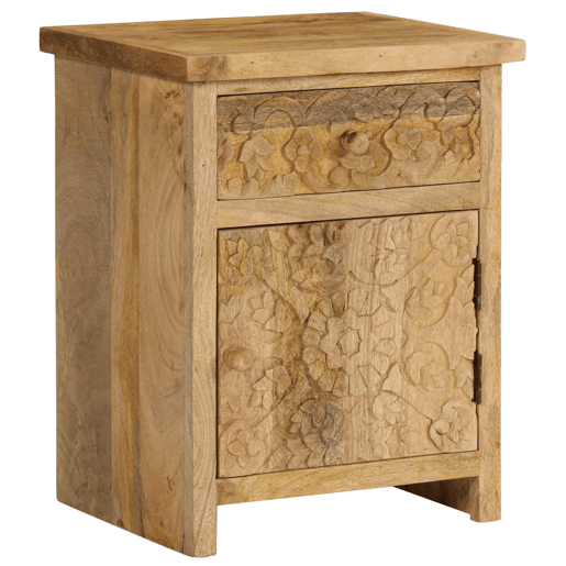 vidaXL Mesa de cabeceira em madeira de mangueira maciça 40x30x50 cm vidaXL Mesa de cabeceira em madeira de mangueira maciça 40x30x50 cm