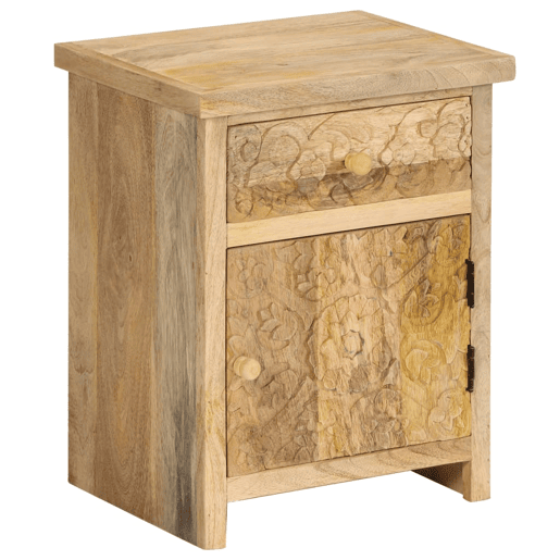 vidaXL Mesa de cabeceira em madeira de mangueira maciça 40x30x50 cm vidaXL Mesa de cabeceira em madeira de mangueira maciça 40x30x50 cm