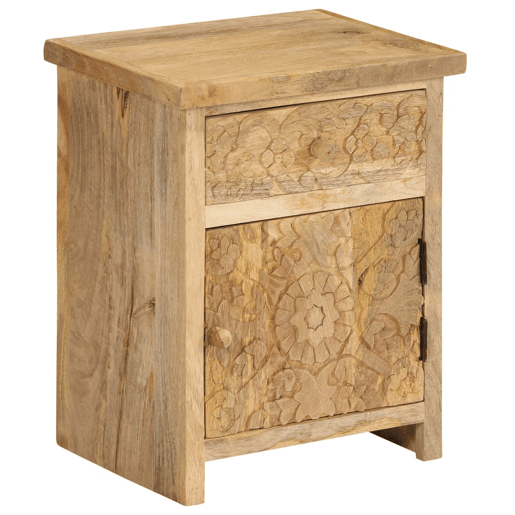 vidaXL Mesa de cabeceira em madeira de mangueira maciça 40x30x50 cm vidaXL Mesa de cabeceira em madeira de mangueira maciça 40x30x50 cm