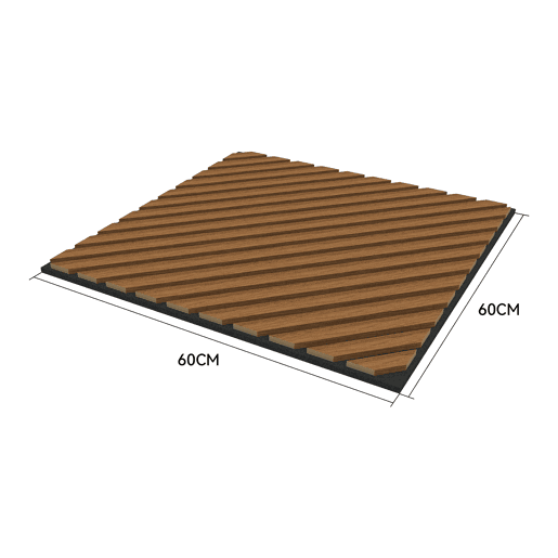 Conjunto de 4 painéis acústicos 3D Vang com lâminas diagonais 1,44 m² Teca NEU.HOLZ