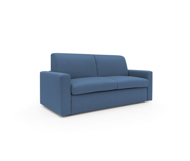 Kansas sofá cama convertible h20 cm en tela impermeable 212 cm (mat. 160x197) azul