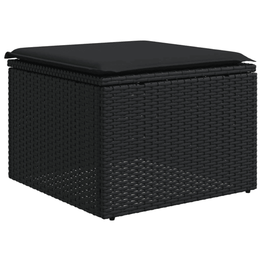 vidaXL 6 pcs conjunto sofás de jardim c almofadões vime PE preto vidaXL 6 pcs conjunto sofás de jardim c almofadões vime PE preto