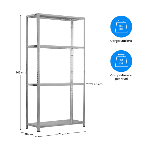 Pack de 2 Estantes Modulares Metálicas SteelSmart 7house