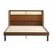 Cama doble vintage efecto con cabecero Cama doble vintage efecto con cabecero Marron