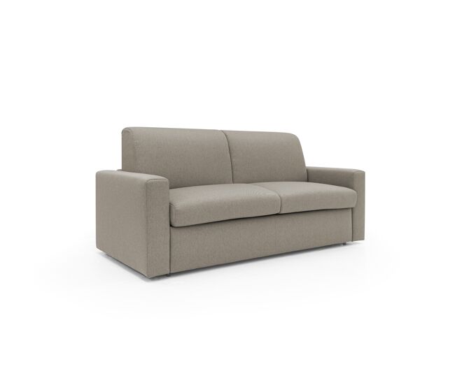 Kansas sofá cama convertible h20 cm en tela impermeable 192 cm (mat. 140x197) taupe