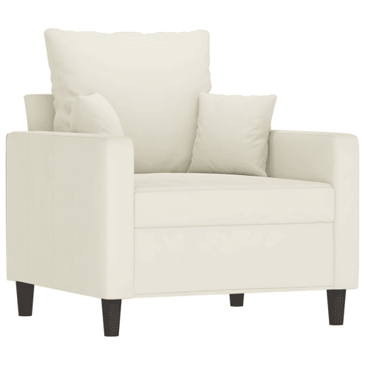 vidaXL 4 pcs conjunto de sofás com almofadões veludo cor creme vidaXL 4 pcs conjunto de sofás com almofadões veludo cor creme
