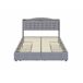 Juego de cama doble tapizado 4 cajones con 2 enchufes 200x146 Juego de cama doble tapizado 4 cajones con 2 enchufes 200x146 Blanco/ Gris
