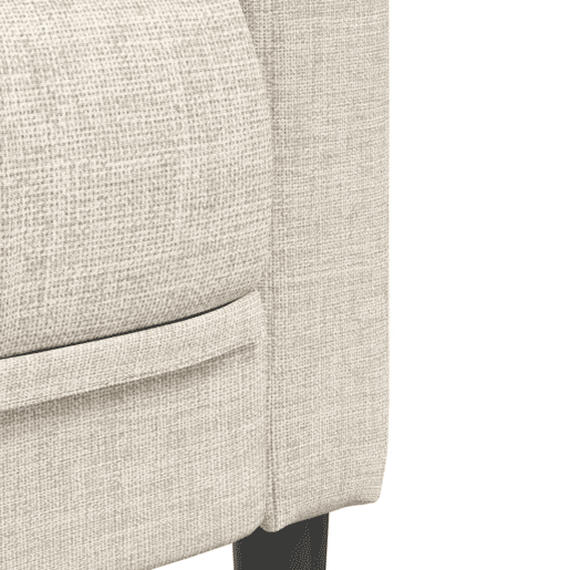 vidaXL 2 pcs conjunto de sofás tecido cor creme