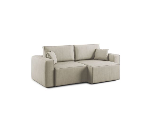 Morfeo sofá con asiento extraíble en tela impermeable 215 cm crema