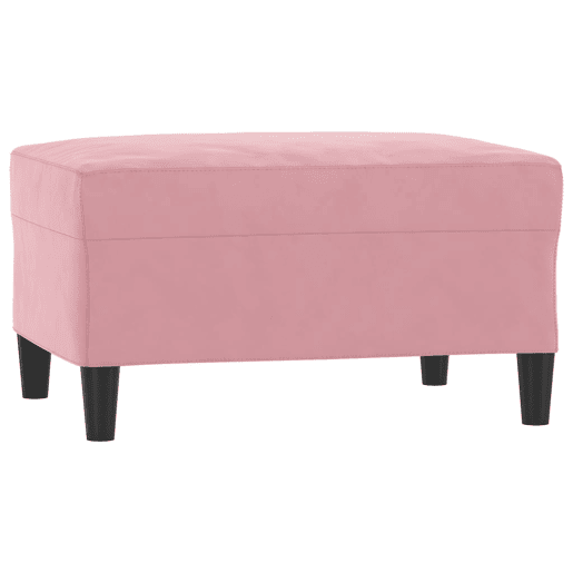 vidaXL 4 pcs conjunto de sofás com almofadões veludo rosa