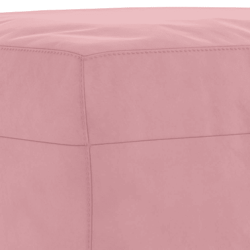 vidaXL 4 pcs conjunto de sofás com almofadões veludo rosa
