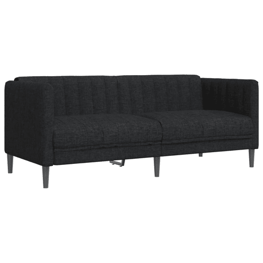 vidaXL 2 pcs conjunto de sofás tecido preto