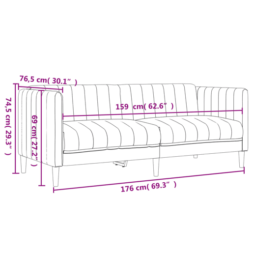 vidaXL 2 pcs conjunto de sofás tecido preto
