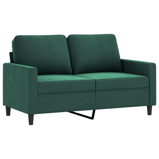 vidaXL 2 pcs conjunto de sofás com almofadões veludo verde-escuro vidaXL 2 pcs conjunto de sofás com almofadões veludo verde-escuro