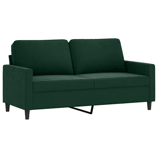 vidaXL 2 pcs conjunto de sofás com almofadões veludo verde-escuro vidaXL 2 pcs conjunto de sofás com almofadões veludo verde-escuro