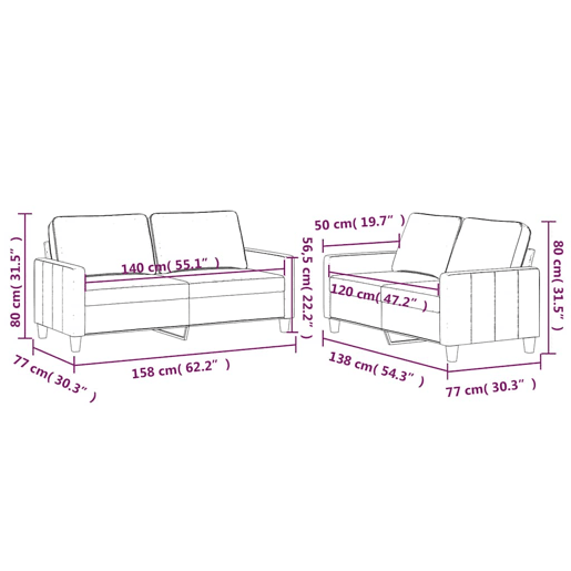 vidaXL 2 pcs conjunto de sofás com almofadões veludo verde-escuro vidaXL 2 pcs conjunto de sofás com almofadões veludo verde-escuro