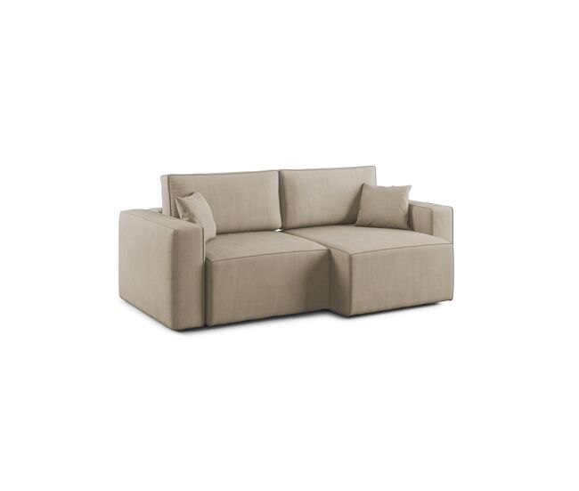 Morfeo sofá con asiento extraíble en tela impermeable 180 cm beige