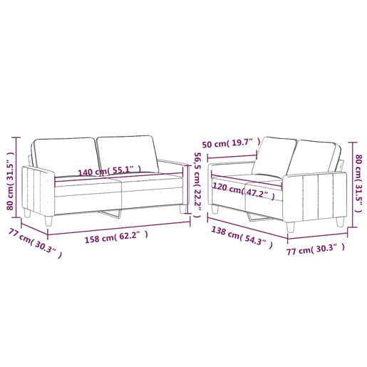 vidaXL 2 pcs conjunto de sofás com almofadões veludo amarelo vidaXL 2 pcs conjunto de sofás com almofadões veludo amarelo