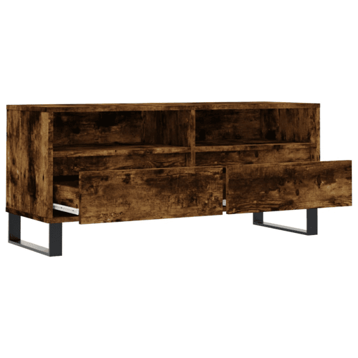Móvel p TV, Armário de TV 100x34,5x44,5 cm derivados madeira carvalho fumado