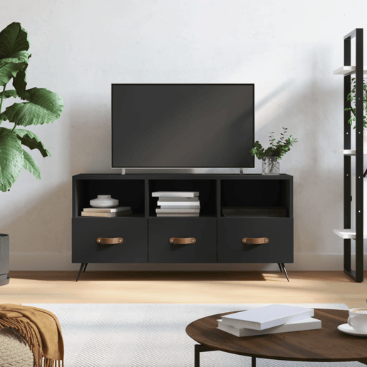 Móvel de TV - Modulo de TV - Armário de TV 102x36x50 cm derivados de madeira preto